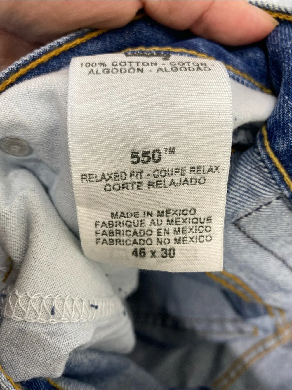 NWT Men’s Levi’s 46/30 Big & Tall 550 Relaxed Fit Medium Wash